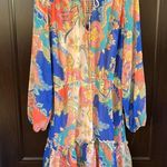 Boston Proper Like New  Paisley Patches Peasant Dress Size Medium Photo 2