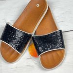 Sole Society Sole Selection Womens Golden Glitter Style Slide Sandals Sz 39 Photo 0