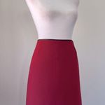 Gap Vintage ‘01 Dark Red Knee Length Skirt w/ Black Trim Photo 1