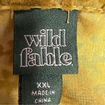 Wild Fable S578 Mustard Floral Tie Front Crop Top Boho Y2K Long Sleeve XXL Photo 7