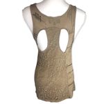 Miss Me Floral Lace Rhinestone Linen Blend Tank Top Photo 95