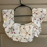 ZARA Floral Ruffle Top Photo 0