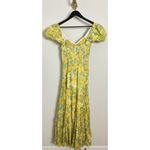 Free People  Sundrenched Floral Tiered Maxi Sundress in Butter Combo Size Medium Photo 6