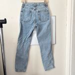 Sézane Brut Sexy Faded Tapered Straight Jean in Bleach Blue Photo 4