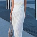 ZARA  ecru cream elegant long dress maxi wedding party evening boho Photo 2