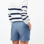 J.Crew  5” Classic Chambray Cotton Shorts in Med Echo Blue Wash Photo 1