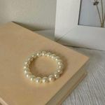 Pearl Medium Bauble Bracelet Vintage “Maebe” Elegant Classic Minimal Pearlcore White Photo 0