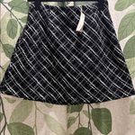Hem & Thread  Black and White Checkered Skater Skirt Photo 2