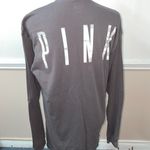 PINK - Victoria's Secret PINK Victoria’s Secret Grey Long Sleeve Tee with Camo Logo- Medium Photo 2