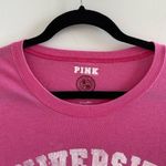 PINK - Victoria's Secret Victoria's Secret Pink Short Sleeve Gold Glitter Graphic Pink Tee Size L Photo 1