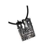 Vintage Mission Concepcion est 1737 Silver Pendent Leather Cord Necklace Silver Photo 1