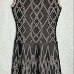 BCBGMAXAZRIA  Black and Cream Patterned Mini Dress Photo 0