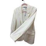 BOA Because Of Alice Boyfriend Blazer Size Medium Ivory White Oversized Photo 11
