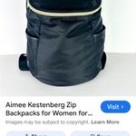 Aimee Kestenberg  Black Nylon Backpack with‎ Gold Accents Photo 4