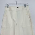 J.Crew Size 2 Ivory Wide Leg Pants Sydney bi-stretch cotton Coastal Preppy Chic Photo 1