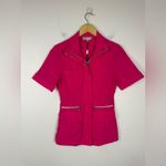 Anatomie Elizabeth Short Sleeve Full Zip Fuchsia Travel Jacket Women’s Sz XS Pink Photo 1