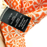 Ark & Co. size small sleeveless dress orange white geometric print v neck & back Photo 6