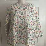 Lands' End Lands’ End Quilted‎ Floral Sweatshirt Size Medium Photo 0