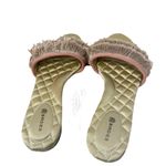 Birdies  Sparrow Pink Fringe Slip On Slide Sandals Boho Retro Bridal Womens 7 Photo 4