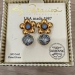 New! liz palacios earrings 14k gold plated brass Photo 2