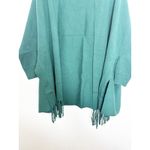 Sandro  Celeste Fringed Open-front Cardigan One Size Green Oversized Quiet Luxury Photo 7
