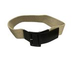 Another Line Black Leather Tabs Textile Fabric Wide Women’s Belt M Black/Khaki Photo 1