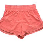 Athleta neon coral orange High Rise Mesh Racer Run 3" shorts size M Photo 0