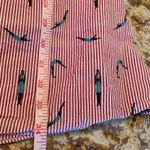 Maeve  Anthropologie Red Striped Tie Midi Dress Size 6 Photo 7