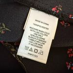 CeCe Women's Ruffled Square Neckline Floral-Print Blouse Black Sz S Photo 5