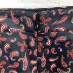 J.Crew  Womens Pencil Skirt Paisley Black Pink Back Zip Stretchy Cotton Size 6 Photo 5