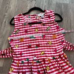 Vintage‎ 1990’s eagles eye fruit print gingham midi dress Red Photo 3