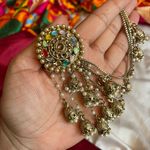 Multicolor Golden Bahubali Jhumka Photo 2