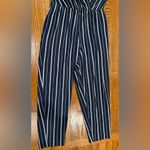 ECI  Navy and White Striped Jumpsuit Photo 4