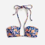 & Other Stories New J. Crew Floral Square Halter Bikini Swim Bathing Suit Top Women's Size XXL Photo 1