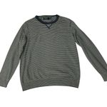 Nautica Women's Striped Long Sleeve Crew Neck Sweater Sz M Navy White Comfort Photo 5