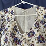 Isabel Marant  Etoile Sireny Dress Cream Ecru Floral Multi Cotton Puff Sleeve 8 Photo 6