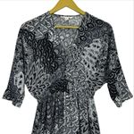 5th & Love Y2K  Baby Doll Midi Dress XL Paisley Black White V-Neck Fairy Grunge Photo 4