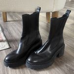 Ash  Black Leather Combat Boots Chic Platform Photo 2