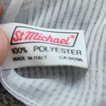 Vintage St.Michael Floral Italian Square Scarf White Blue Photo 1