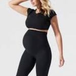 Blanqi Maternity Everyday Belly Support Leggings GUC Size Large #2135 Black Photo 1