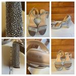 Bar III Bar lll Bling * Silver * Ankle strap * Block Heel * Sz 10 NWOT Photo 4