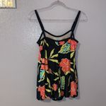 Costa Del Sol black floral one piece swim suit dress Size 8 Photo 4
