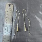 Anthropologie 18K Teardrop Threader Earrings Photo 3