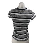 Club Monaco  Women's Black Striped Short Sleeve Crew Neck T Shirt Tee Top Size M Photo 1