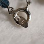 Ralph Lauren  .925 Stamped Faux Blue Topez/Sapphire Cameo Pendant Necklace Photo 5