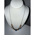 Source Unknown Vintage Western Navajo Hand-Painted Beaded Necklace On A Silver Tone Chain‎ 22" Photo 1