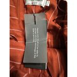 Three Floor Margaux Jumpsuit Womens 2 Burnt Orange Linen Striped Ruffle NWT Photo 5