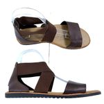Sorel Ella Brown Leather Elastic Stretch Sandals Women’s Size 8 Photo 7