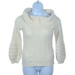 Anthropologie  Sleeping On Snow Ecru Off Shoulder Knit Sweater Size S Photo 4