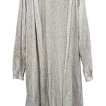 Verve Ami  Speckled Knit Open Front Long Cardigan Sweater XL Gray Photo 0